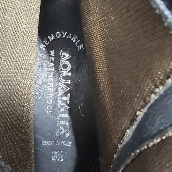 Aquatalia Front Zip Weatherproof Suede Ankle Boot Leather Made In Italy Sz 8.5 - Picture 6 of 16